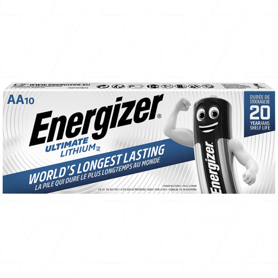 Energizer Lithium L91DP10 AA Display Pack - 10 Pack