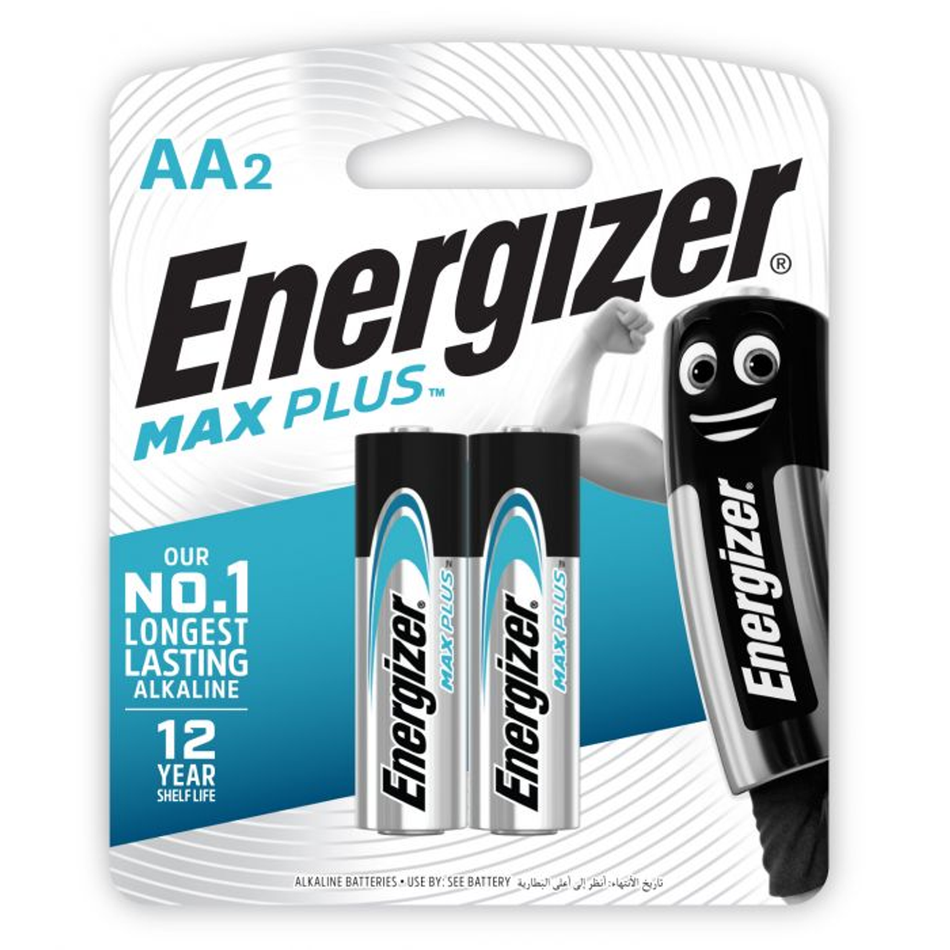 Energizer Max Plus Advanced X91RP2T 1.5V Alkaline AA Battery - 2 Pack