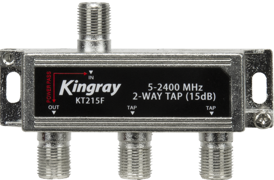 Kingray KT215F 2 Way 15dB Tap, Power Pass Through Port, 5-2400 MHz