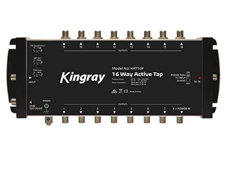 Kingray KAT16F 16 Port Active Tap, Single Input 47-2400MHz Frequency Range