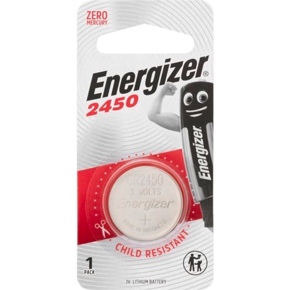 Energizer ECR2450 3V Lithium Battery Button - 1 Pack