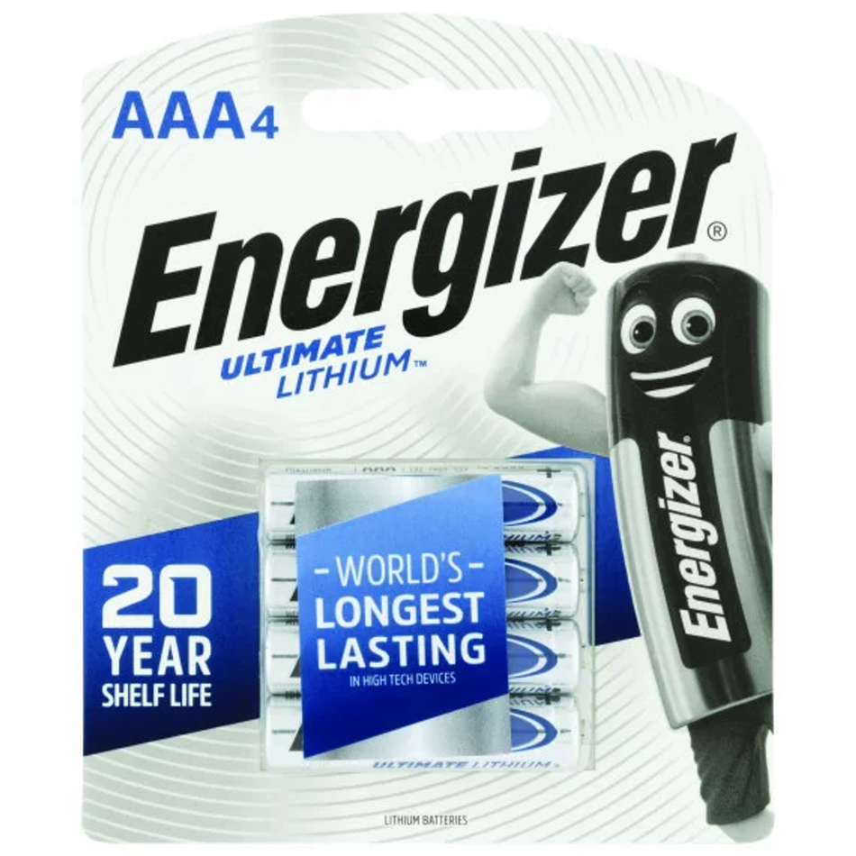 Energizer L92BP2T Ultimate Lithium AAA 1.5V Batteries - 2 Pack