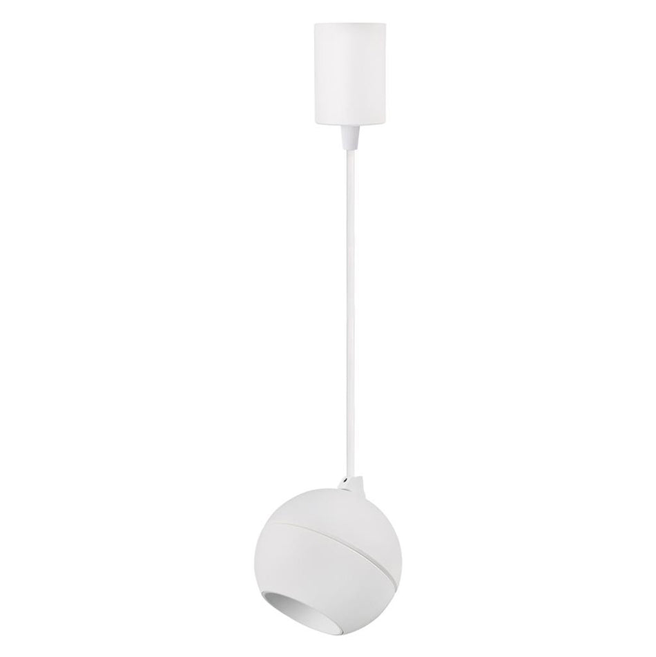 Moon 6W/9W Dimmable LED Spot Pendant Matt White / Tri-Colour