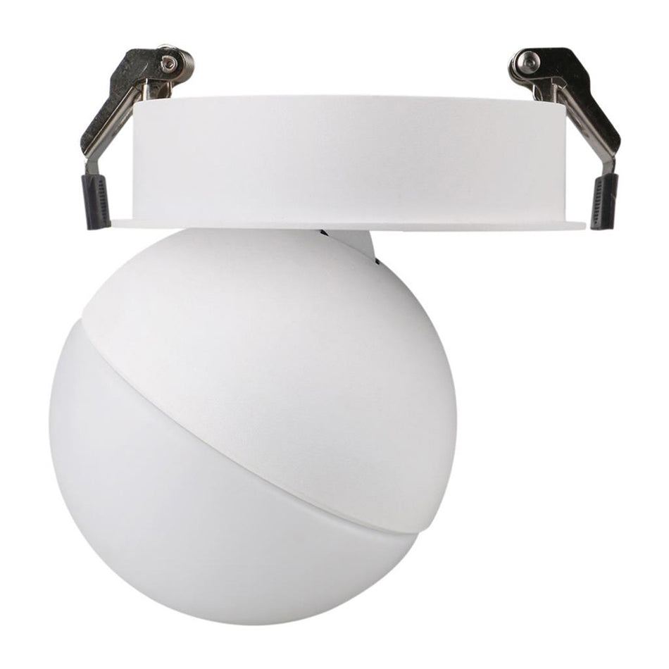 Moon 6W/9W 240V Dimmable LED Opal Recessed Ceiling Light Matt White / Tri-Colour