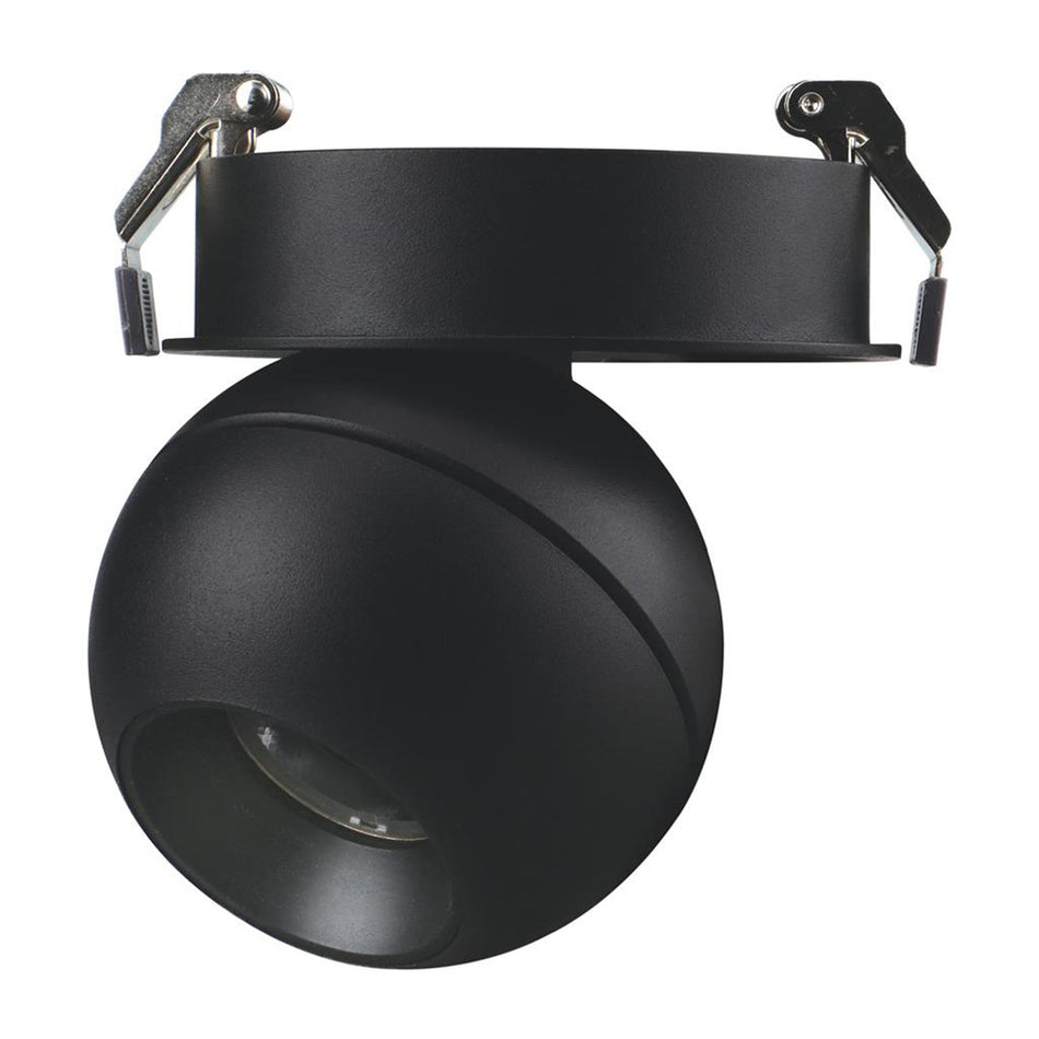 Moon 6W/9W 240V Dimmable LED Spot Recessed Ceiling Light Matt Black / Tri-Colour