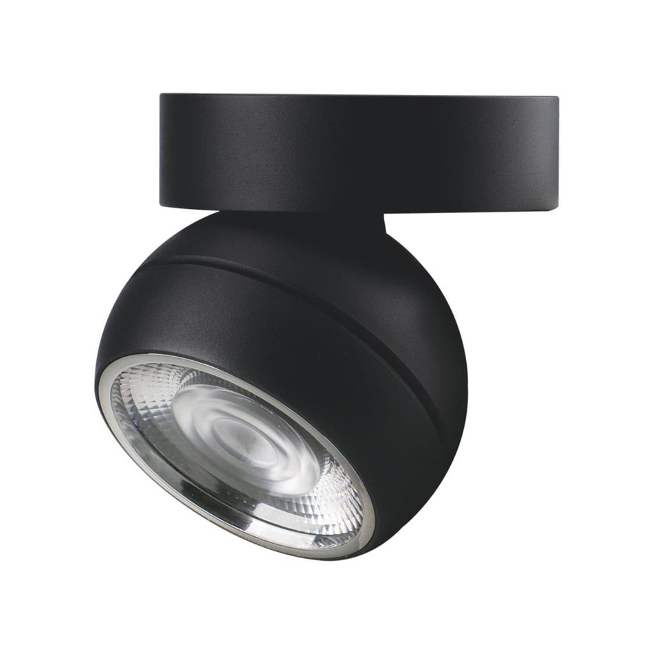 Moon 6W/9W 240V Dimmable LED Flood Surface Mount Light Matt Black / Tri-Colour