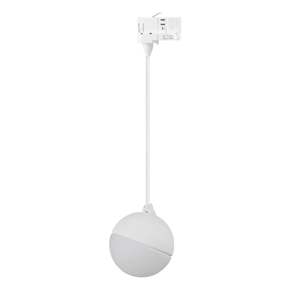 Moon 6W/9W Dimmable Three Circuit Track LED Opal Pendant Matt White / Tri-Colour