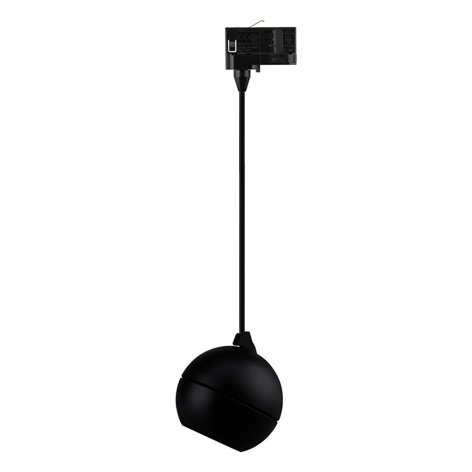 Moon 6W/9W Dimmable Three Circuit Track LED Spot Pendant Matt Black / Tri-Colour