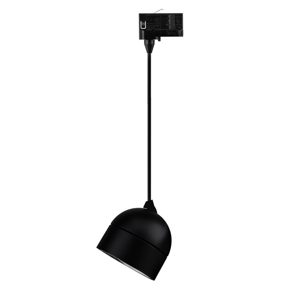 Moon 6W/9W Dimmable Three Circuit Track LED Tube Pendant Matt Black / Tri-Colour