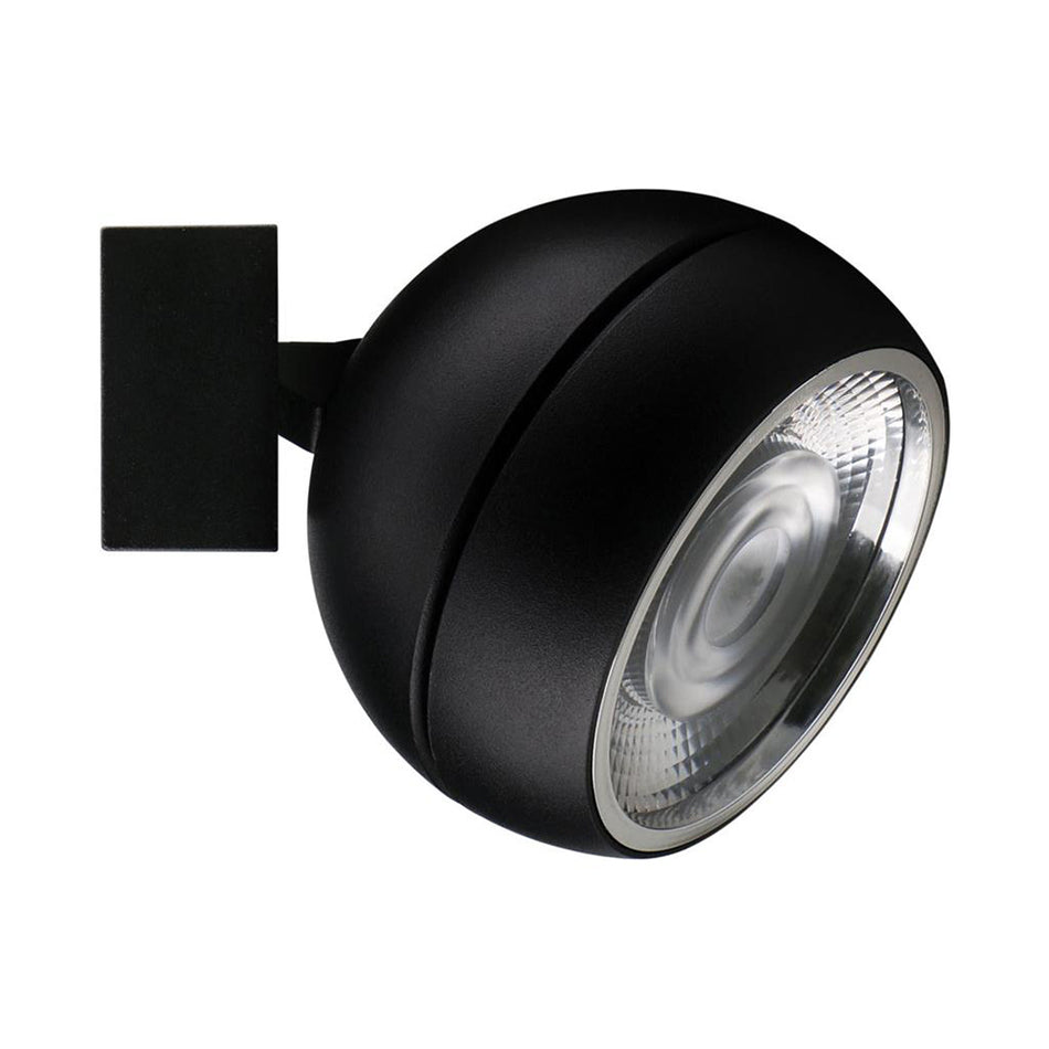 Moon 6W/9W 240V Dimmable LED Flood Wall Light Matt Black / Tri-Colour