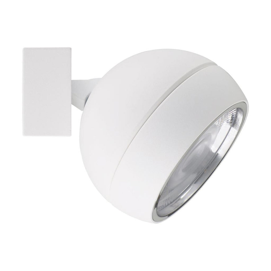 Moon 6W/9W 240V Dimmable LED Flood Wall Light Matt White / Tri-Colour