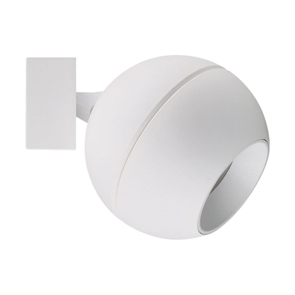 Moon 6W/9W 240V Dimmable LED Spot Wall Light Matt White / Tri-Colour