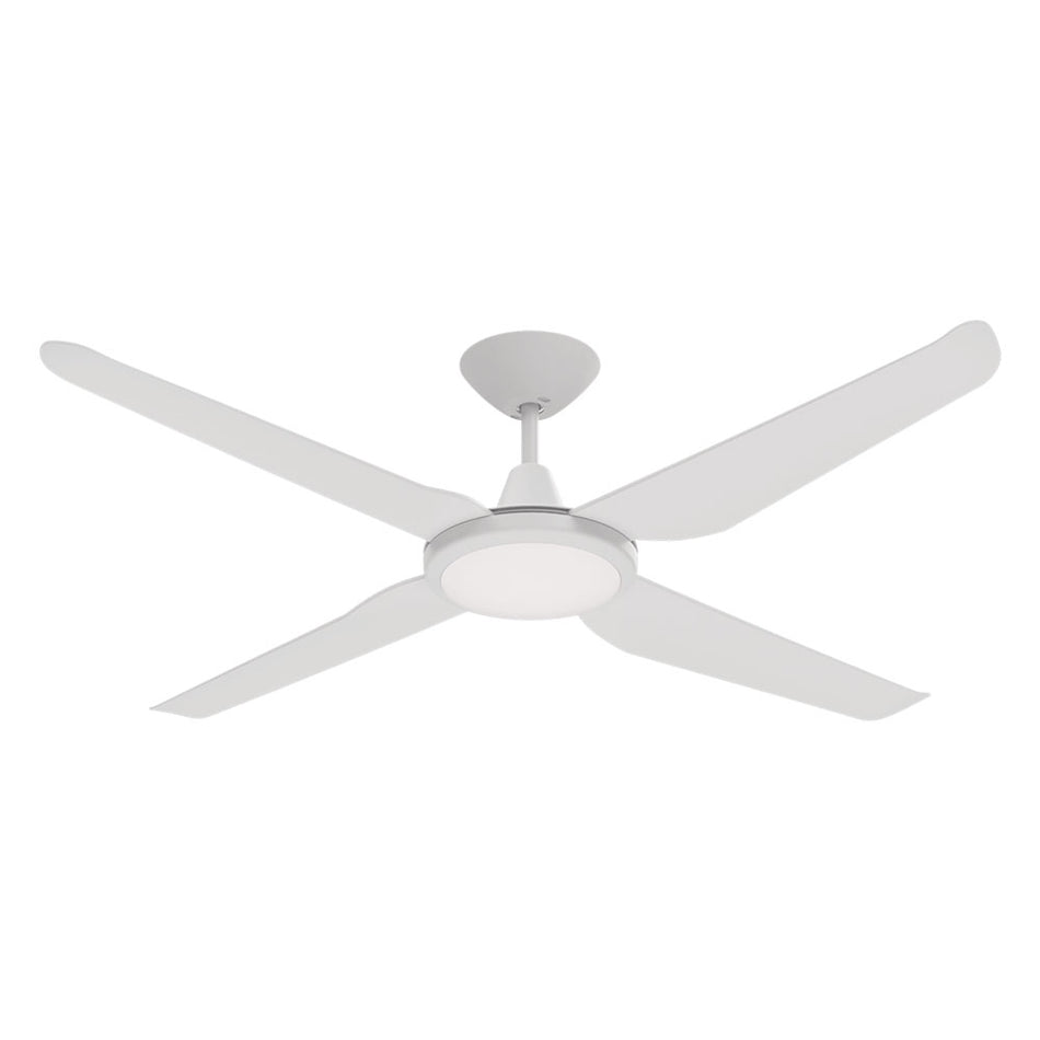 Motion 4 Blade 52" DC Ceiling Fan With 18W Dimmable LED White / Tri-Colour
