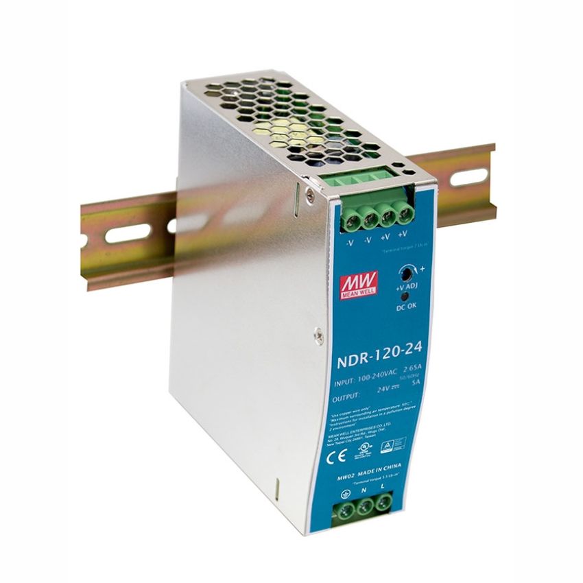 Mean Well | NDR-120-48 | 48V DIN Rail Power Supply 2.5A 120W