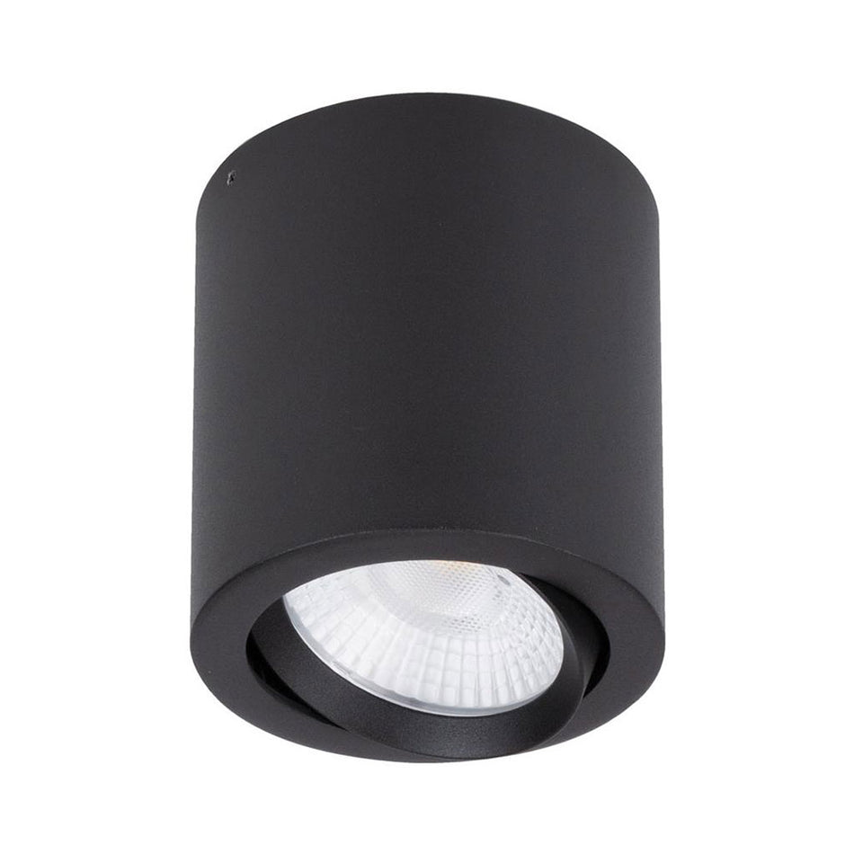 Neo-20 20W Dimmable Surface Mounted Tiltable LED Downlight Black / Tri-Colour