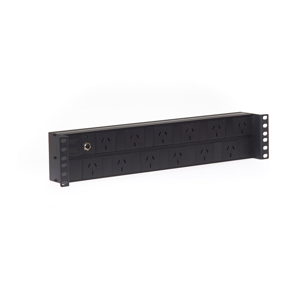 2RU 12 Way GPO Horizontal PDU RECESSED Rack Mount Power Rail