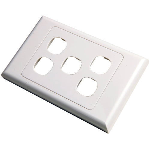 5 Way Australian Style Wall Plate