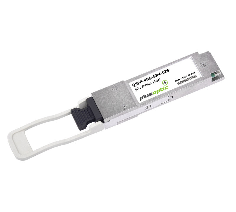 Cisco compatible (QSFP-40G-SR4-S) 40G, QSFP+, 850nm, 150M Transceiver, MTP/MPO Connector for MMF with DOM | PlusOptic QSFP-40G-SR4-CIS