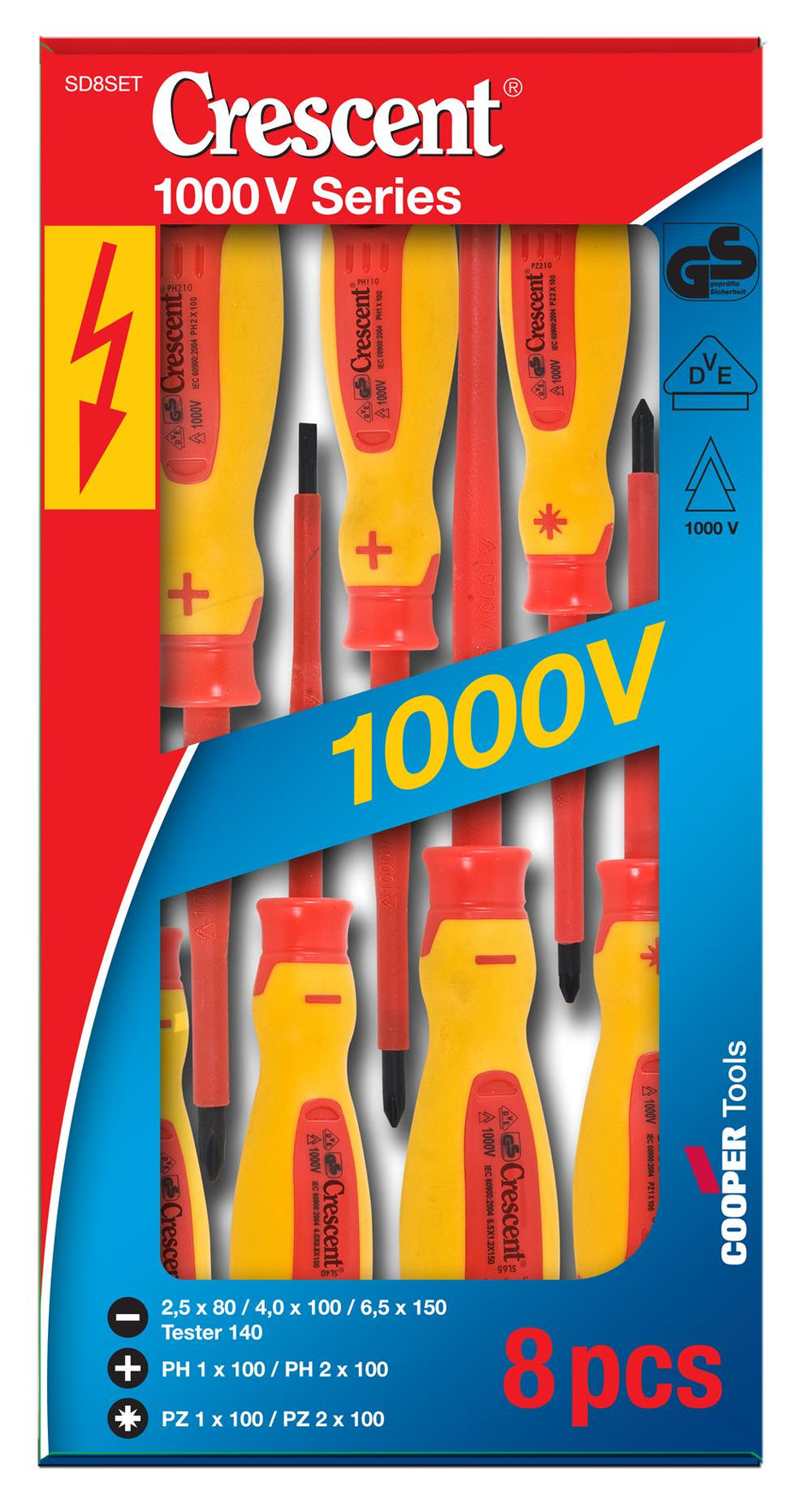 Crescent Insulated Electrical Screwdriver Set | 8 Piece