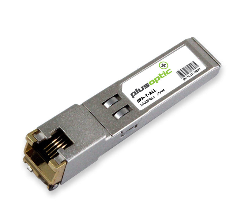 Allied Telesis compatible (AT-SPTX) 1000Mbps, Copper SFP, 100M Transceiver, RJ-45 Connector for Copper | PlusOptic SFP-T-ALL