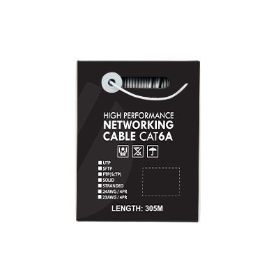 4C | CAT6A U/UTP 23AWGx4P, PVC Jacket | Supplied on Plastic Reel | 305m Roll White