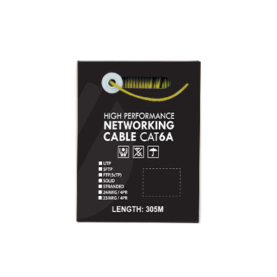 4C | CAT6A U/UTP 23AWGx4P, PVC Jacket | Supplied on Plastic Reel | 305m Roll Yellow