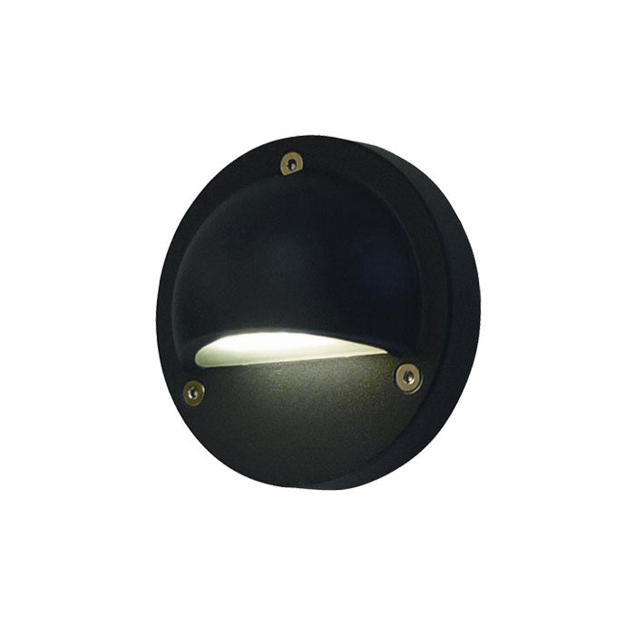 Black Surface Mounted Eyelid Light Warm White - 240V LED