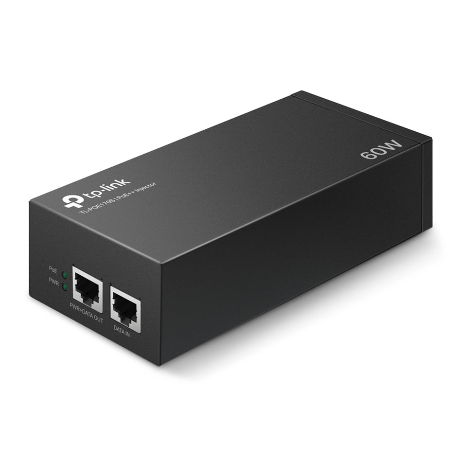 TP-LINK Power Over Ethernet PoE++ Injector, Wall Mountable with 2 Gigabit Ports: TL-POE170S