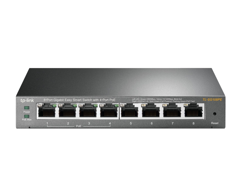 TP-Link JetStream 8-Port Gigabit Easy Smart Switch with 4-Port PoE