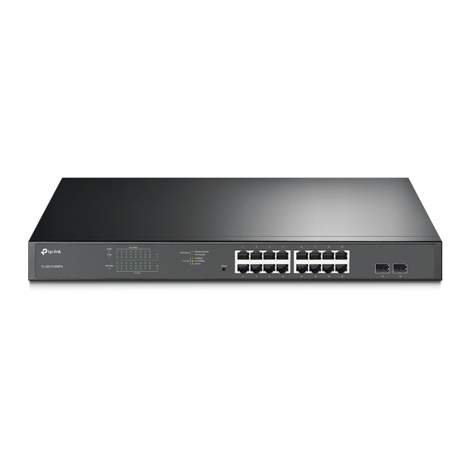 TP-Link TL-SG1218MPE JetStream 16-Port Gigabit Easy Smart PoE/PoE+ Switch