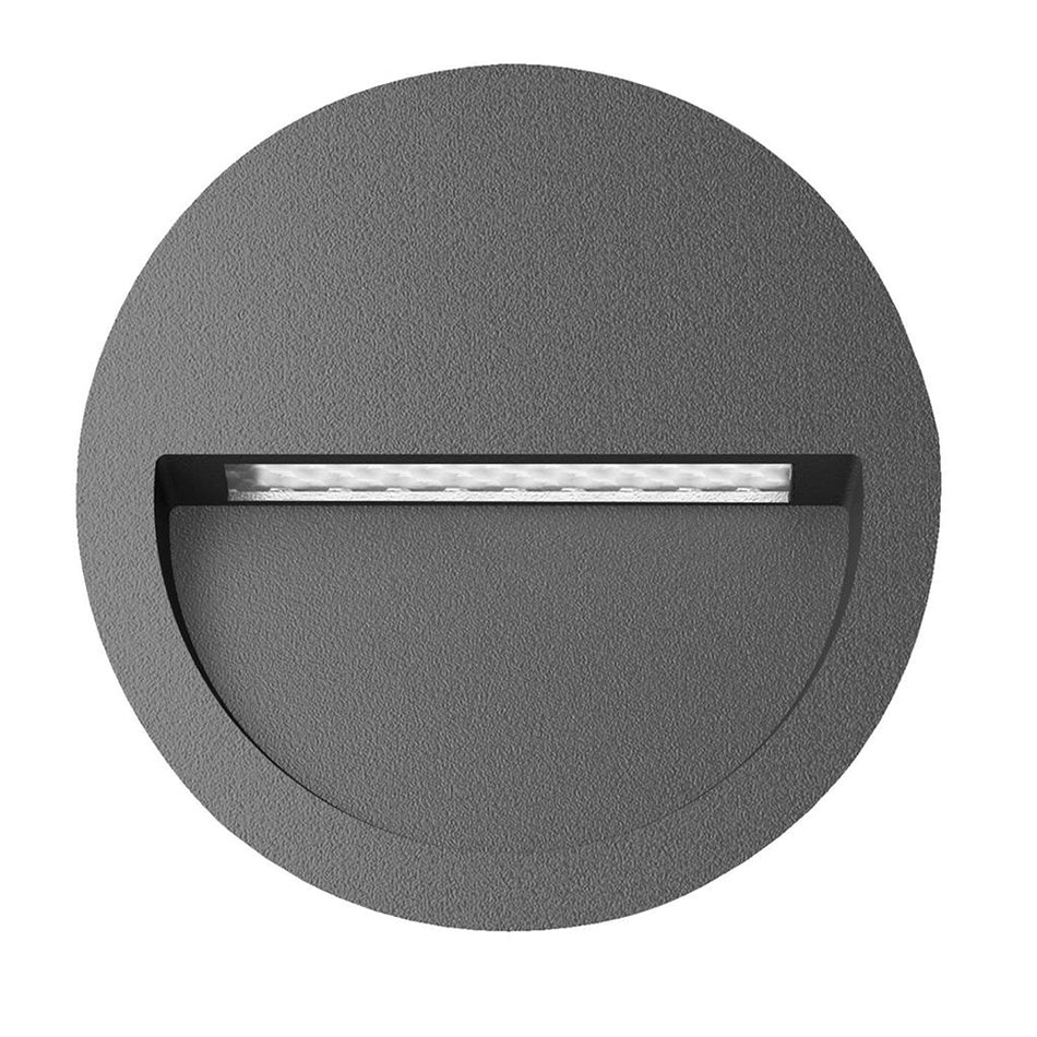 Zac-4 4W LED 12V DC Round Recessed Light Dark Grey / Warm White