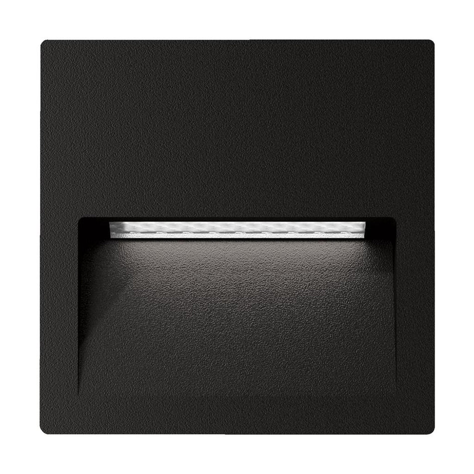 Zac-4 4W LED 12V DC Square Recessed Light Black / Warm White