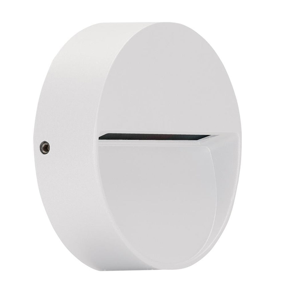 Zeke Round 4W 240V LED Surface Mounted Step Light White / Warm White