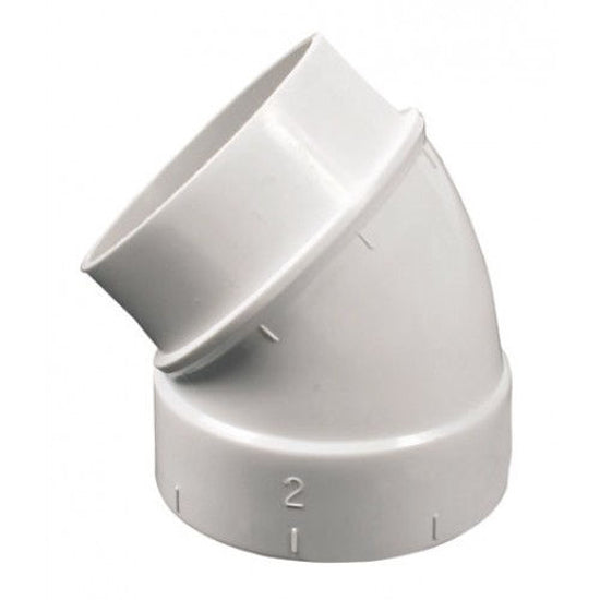 45 DEGREE ELBOW SPIGOT WHITE