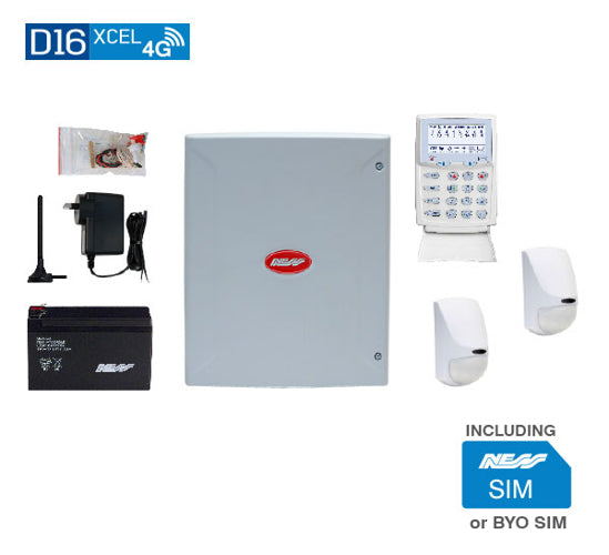 D16XCEL4G PANEL & PIR KIT with KPX+ White KP