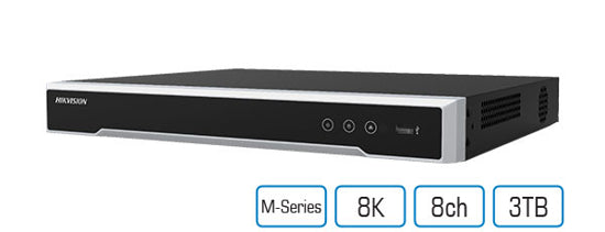 海康威视 DS-7608NI-M2/8P 8 通道 M 系列 NVR，含 3TB 硬盘