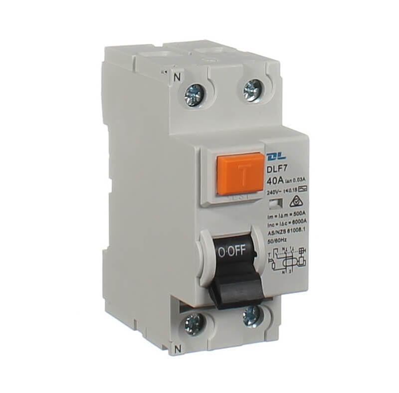 2 Pole 40Amp 6kA RCD 30mA