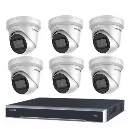 8MP 8CH Hikvision CCTV 套件：6 个室外转塔摄像机 + 8CH NVR 3TB