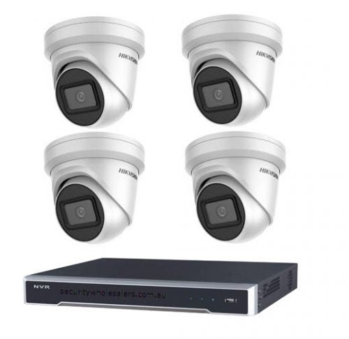 8MP Hikvision CCTV Kit: 4 x Outdoor Turret Cameras + 8CH NVR