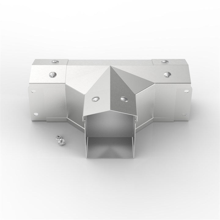 AL-S11 150-100 | 15° 顶盖线槽 90° 前盖三通