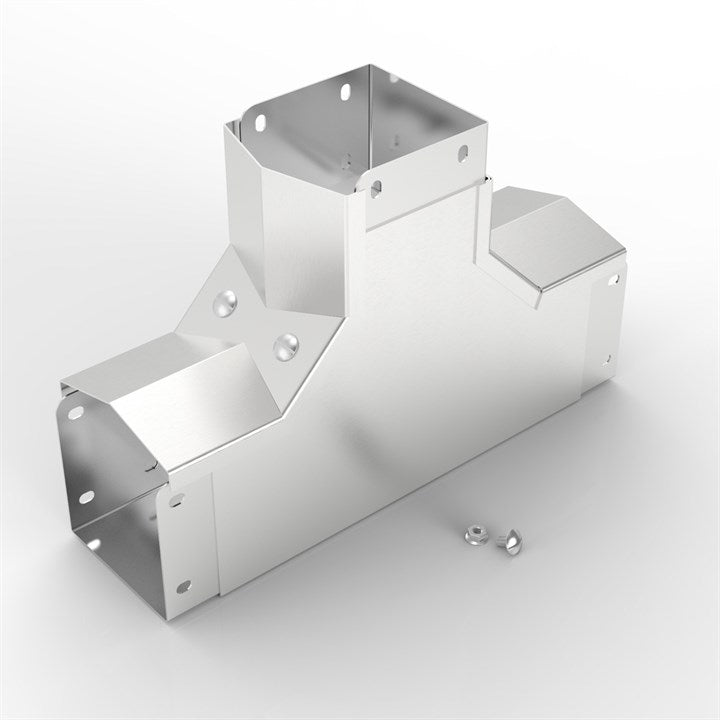 AL-S13 150-150 | 15° 顶盖线槽 90° 内盖三通