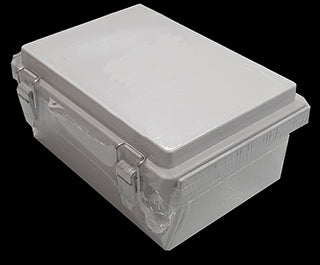 IP66 ABS Enclosure Hinged Lid 135x185x85mm Grey Enclosure Hinged Cover