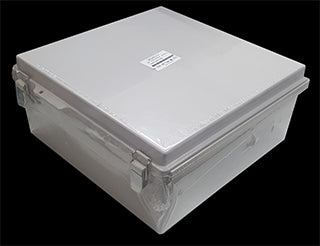 IP66 ABS Enclosure Hinged Lid 350x350x150mm Grey Enclosure Hinged Cover