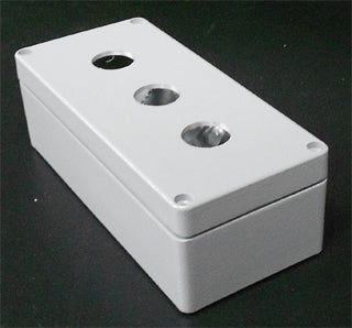 Aluminium Push Button Box, 3 Hole IP66