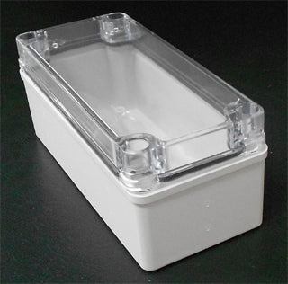 IP66 ABS Enclosure Screw Mount Lid 80x180x70mm Grey Body Transparent Cover