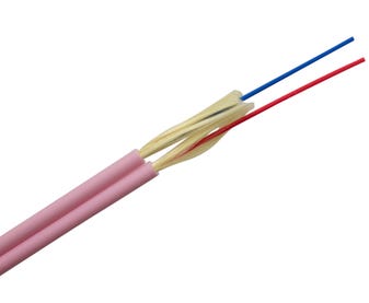 MSS-Fibre-2-Core-OM3-Duplex-Cord-Pink-LSZH-Jacketed-Cable