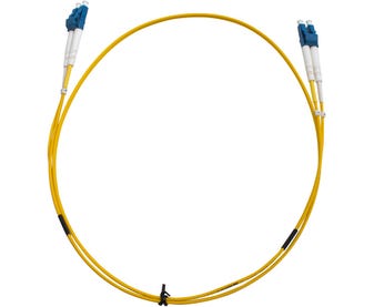 MSS-Fibre-LC---LC-Singlemode-1-Metre-Yellow-LSZH-Duplex-Patch-Lead