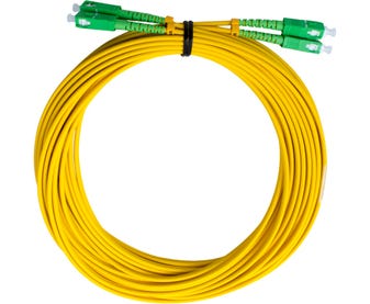 MSS-Fibre-SCA---SCA-Singlemode-10-Metre-Yellow-LSZH-Duplex-Patch-Lead