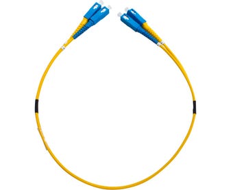 MSS-Fibre-SC---SC-Singlemode-0.5-Metre-Yellow-LSZH-Duplex-Patch-Lead