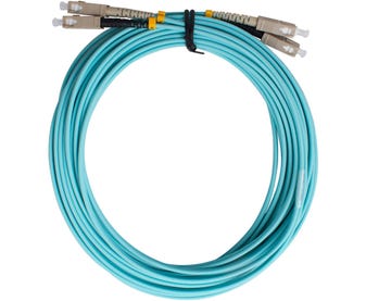 MSS-Fibre-SC---SC-OM3-10-Metre-Aqua-LSZH-Duplex-Patch-Lead